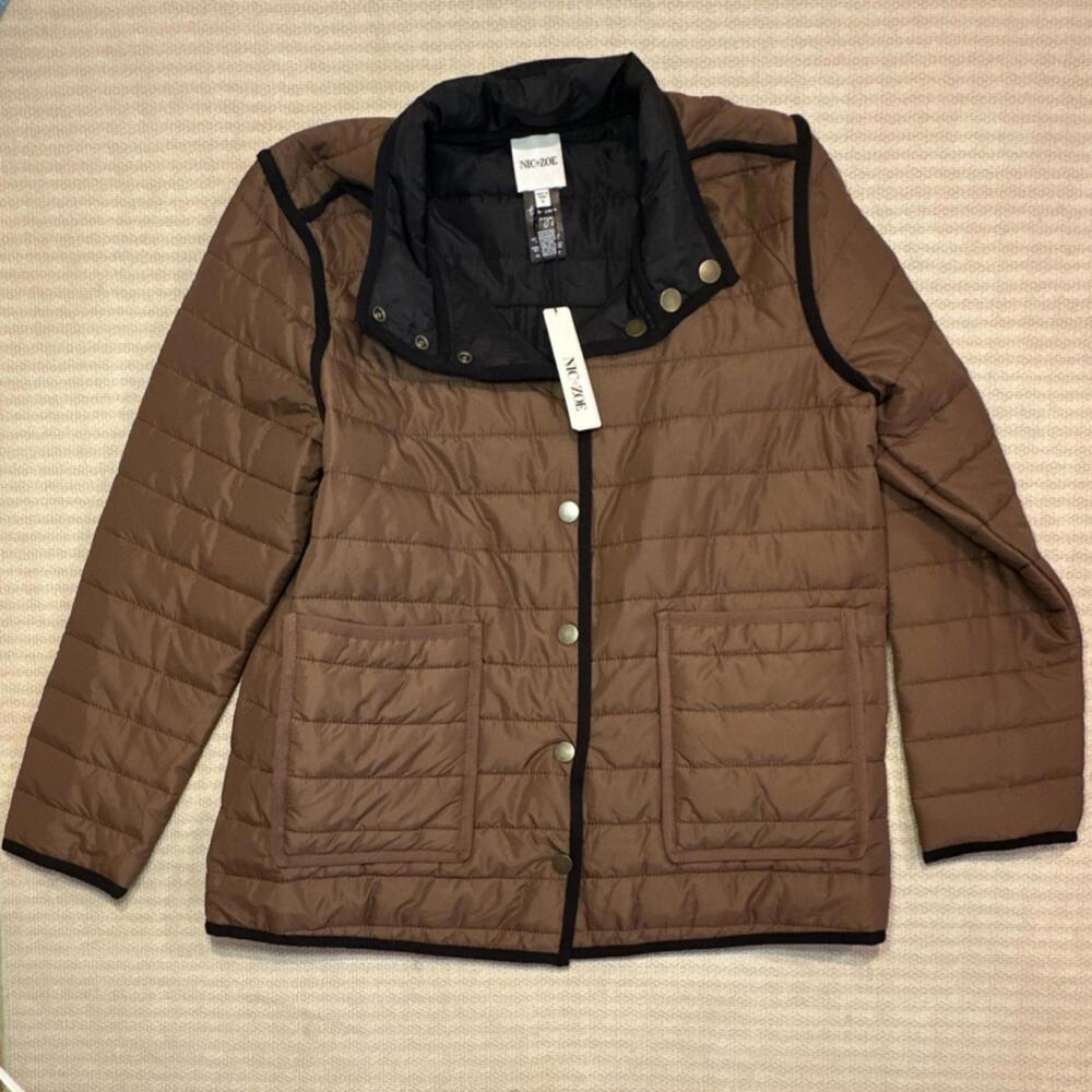 NIC+ZOE Allovette Reversible Puffer Quilted Jacket Size L